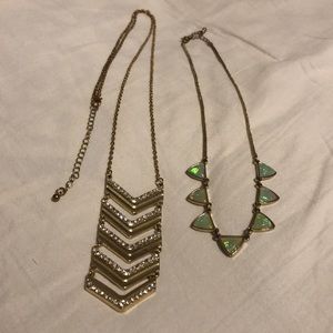 2 gold necklace set